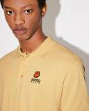 KENZO 'Boke Flower Crest' Embroidered Polo Shirt Camel Mens - Size XS
