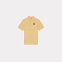 KENZO 'Boke Flower Crest' Embroidered Polo Shirt Camel Mens - Size XXXL
