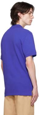 KENZO 'Boke Flower Crest' Embroidered Polo Shirt Royal Blue Mens - Size L