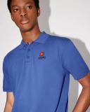 KENZO 'Boke Flower Crest' Embroidered Polo Shirt Royal Blue Mens - Size L