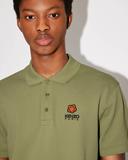 KENZO 'Boke Flower Crest' Embroidered Polo Shirt Sage Green Mens - Size XXXL