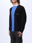 KENZO 'Boke Flower Crest' Embroidered Woollen Cardigan Black Mens - Size M