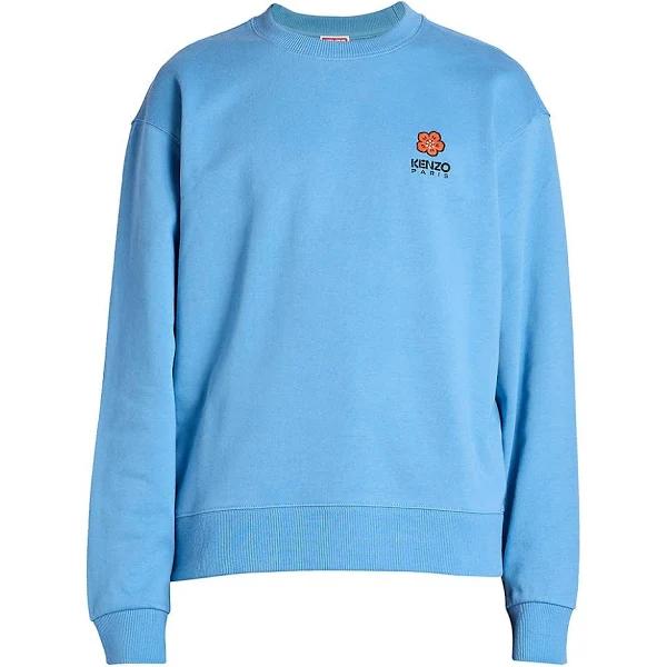 KENZO 'Boke Flower' Crest Sweatshirt Cyan Mens - Size XS