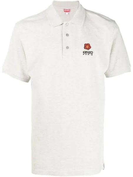 Kenzo Boke Flower logo-embroidered Polo Shirt - Grey