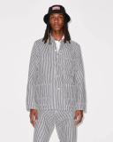 KENZO Embroidered Striped Denim Jacket - XL
