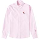 KENZO Men's Logo Crest Button Down Oxford Shirt in Rose, Size Large | END. Clothing