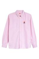 KENZO Men's Logo Crest Button Down Oxford Shirt in Rose, Size Large | END. Clothing