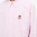 KENZO Men's Logo Crest Button Down Oxford Shirt in Rose, Size X-Large | END. Clothing