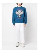 KENZO Pixel Elephant Intarsia-Knit Wool-Knit Jumper - XL