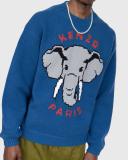 KENZO Pixel Elephant Intarsia-Knit Wool-Knit Jumper - XL
