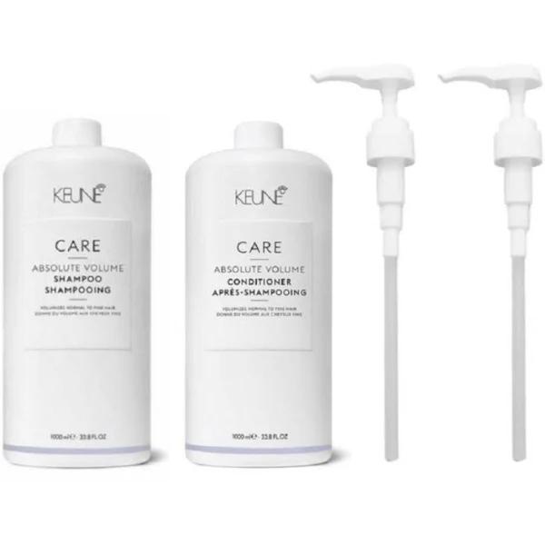 Keune Absolute Volume Conditioner (Various Sizes) Duo 1L Shampoo and Conditioner