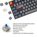Keychron K8 RGB Mechanical Keyboard, Gateron Blue Hot-Swappable