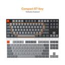 Keychron K8 RGB Mechanical Keyboard, Gateron Blue Hot-Swappable