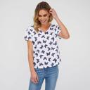 Khoko Basics Women's Vee Neck Cotton Print Tee