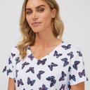 Khoko Basics Women's Vee Neck Cotton Print Tee