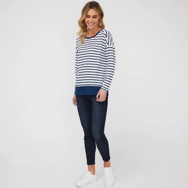 Khoko Collection Long Sleeve Cotton Stripe Tee