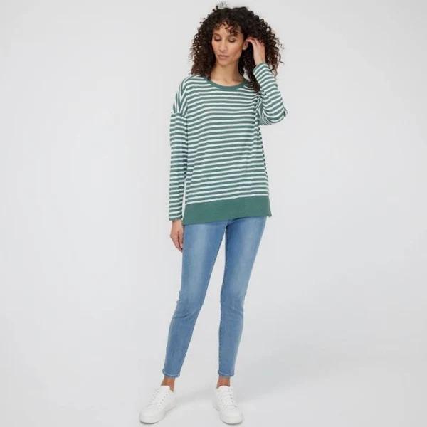 Khoko Collection Long Sleeve Cotton Stripe Tee