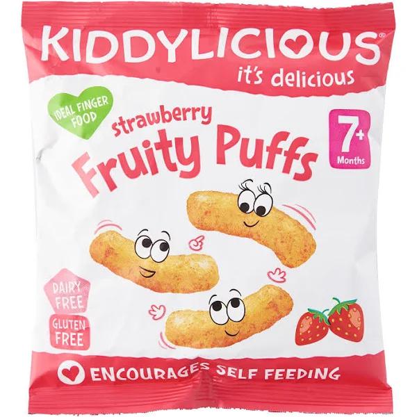 Kiddylicious Strawberry Fruity Puffs 10g