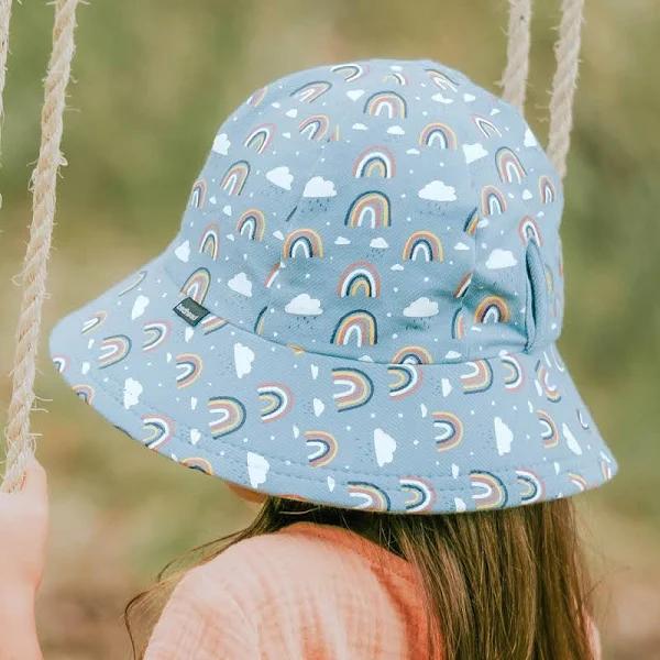 Kids Ponytail Bucket Sun Hat - Rainbow - 52cm / 2-3 Years / L Bedhead Hats