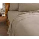 Kingdom Percale 225 Thread Count Flat Sheet Frost Double