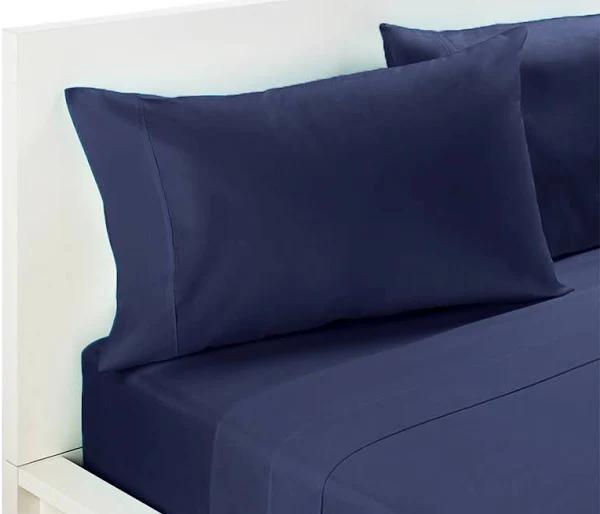 Kingdom Percale Sheet Set Navy Queen