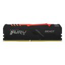 Kingston Memory KF432C16BBA-8 8GB 3200MHz DDR4 CL16 DIMM Fury Beast RGB