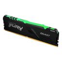Kingston Memory KF432C16BBA-8 8GB 3200MHz DDR4 CL16 DIMM Fury Beast RGB