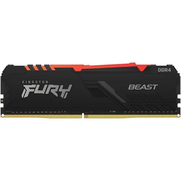 Kingston Memory KF432C16BBA-8 8GB 3200MHz DDR4 CL16 DIMM Fury Beast RGB