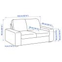 KIVIK Compact 2-seat Sofa, Tibbleby Beige/Grey
