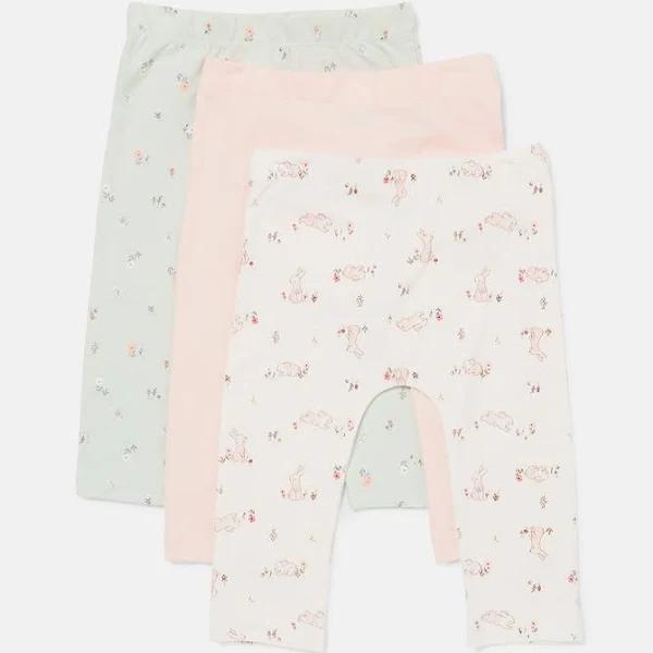 Kmart 3 Pack Fashion Leggings-Bunny H Size: 12-18M