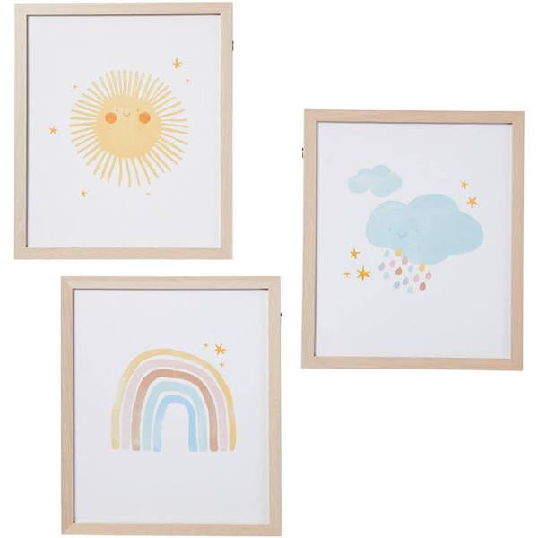Kmart 3 Pack Nursery Wall Art in Weather