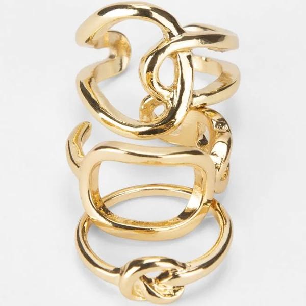 Kmart 3 Pack Twist Rings Mediuarge Gold Look Size M L Price History Comparison Alerts
