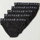 Kmart 5 Pack Attached Elastic Hipster Briefs-SolidblackM