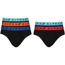 Kmart 5 Pack Attached Elastic Hipster Briefs-SolidblackS