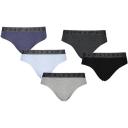 Kmart 5 Pack Attached Elastic Hipster Briefs-SolidblackS
