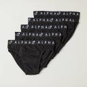 Kmart 5 Pack Attached Elastic Hipster Briefs-SolidblackS