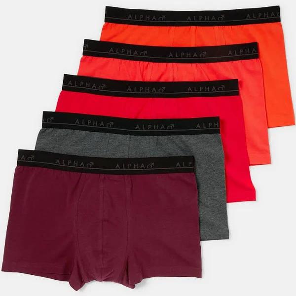 Kmart 5 Pack Plain Trunks in FireXXL Size: 2XL