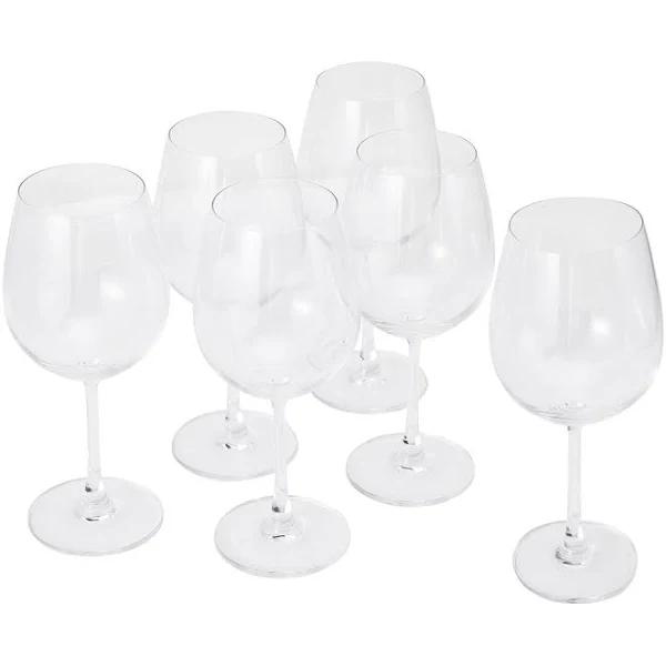 Kmart 6 Dine Red Wine Glasses