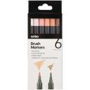 Kmart 6 Pack Brush Markers-Skin Tones