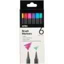 Kmart 6 Pack Brush Markers-Skin Tones
