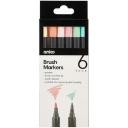 Kmart 6 Pack Brush Markers-Skin Tones