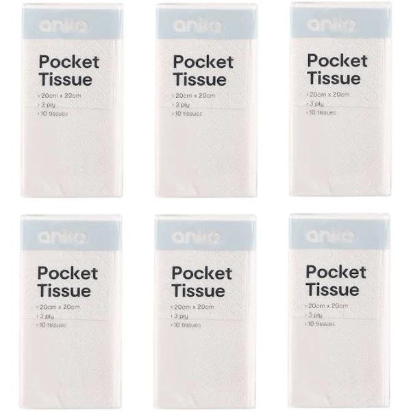 Kmart 6 Pack Pocket Tissues