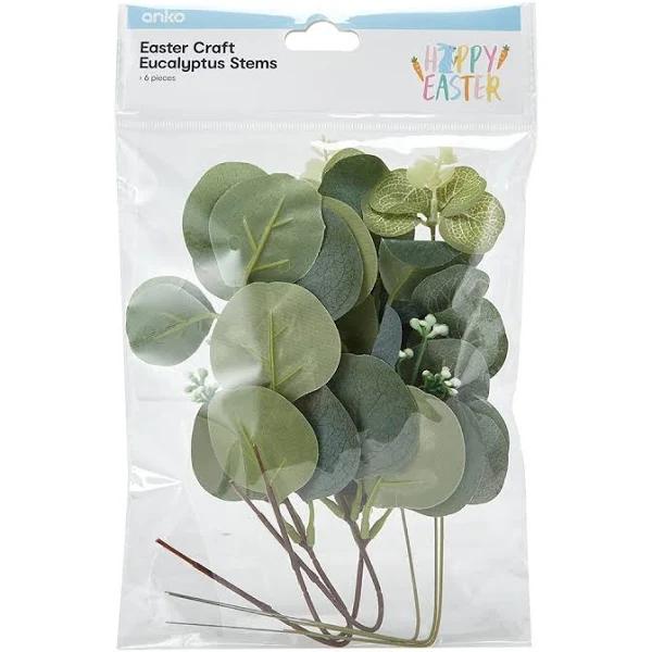 Kmart 6 Piece Easter Craft Eucalyptus Stems