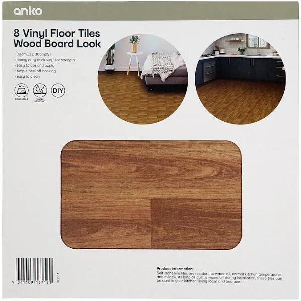 Kmart 8 Pack Vinyl Floor Tiles-Wood Board