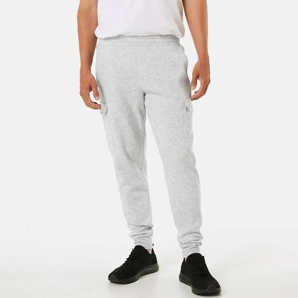 Kmart Active Mens Fleece Cargo Jogger Pants in Mid Grey Size: XL