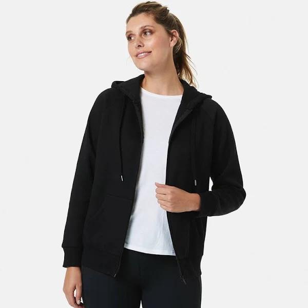 Kmart Active Womens Core Zip Through Hoodie-Black Size: 18