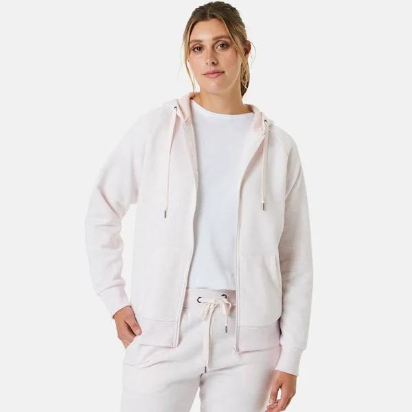 Kmart Active Womens Core Zip Through Hoodie-Lt Pnk Mrl Size: 14