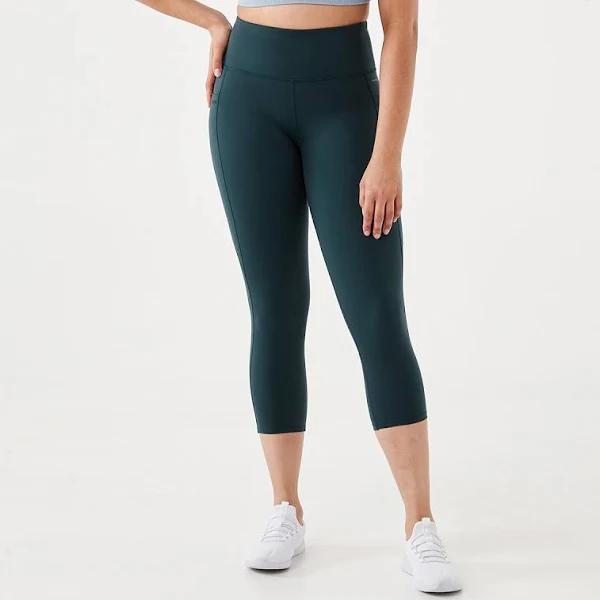 Kmart Active Womens Crop Training Legging-Deep Teal Size: 20