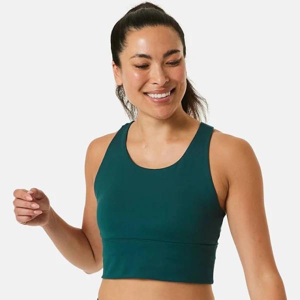Kmart Active Womens Longline Crop Top-Deep Teal Size: 18