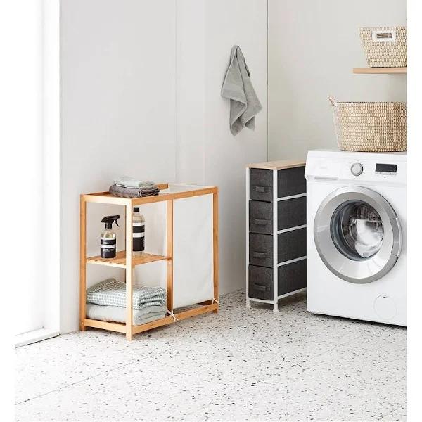 Kmart Bamboo Hamper with Shelves